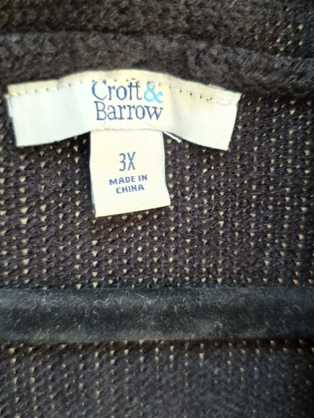 Croft & Barrow Black Open-Front Lightweight Cardigan